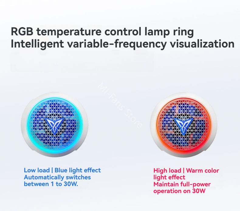 Flydigi B9X Cellphone Cooler Frequency Conversion Super Heat Dissipation Magnetic Radiator RGB Light For iPhone iPad Android