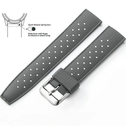 Tropical Silicone Watch Band Quick Release Watch Band 18mm 20mm 22mm Rubber Tropic Smart Watch Strap Waterpfroof Muti-Color