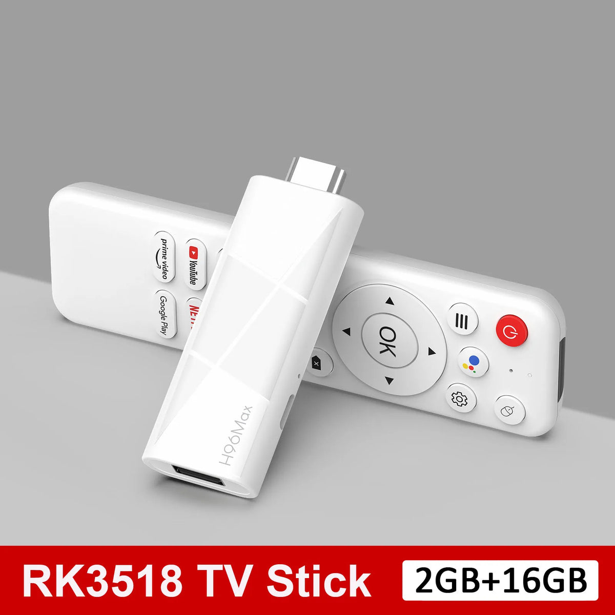 2026 H96 MAX RK3518 Android14 Smart Mini TV Stick Wifi6 BT5.4 4K HD 3D Quad-Core Google Voice Assistant Home TV Box Media Player