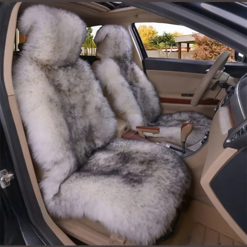 1PC Warm Plush Car Seat Cushion, Universal Long Wool Fur Car Front Seat Protect Cushion Mat, Car Seat Covers Auto Accessories