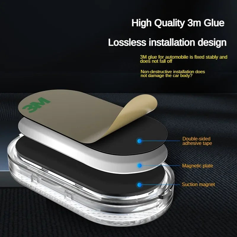 Car Mounted LED Magnetic Touch Lights, Wireless Interior Lights, Door Lights, Roof Mounted Lights Reading Lights USB Charging 5V