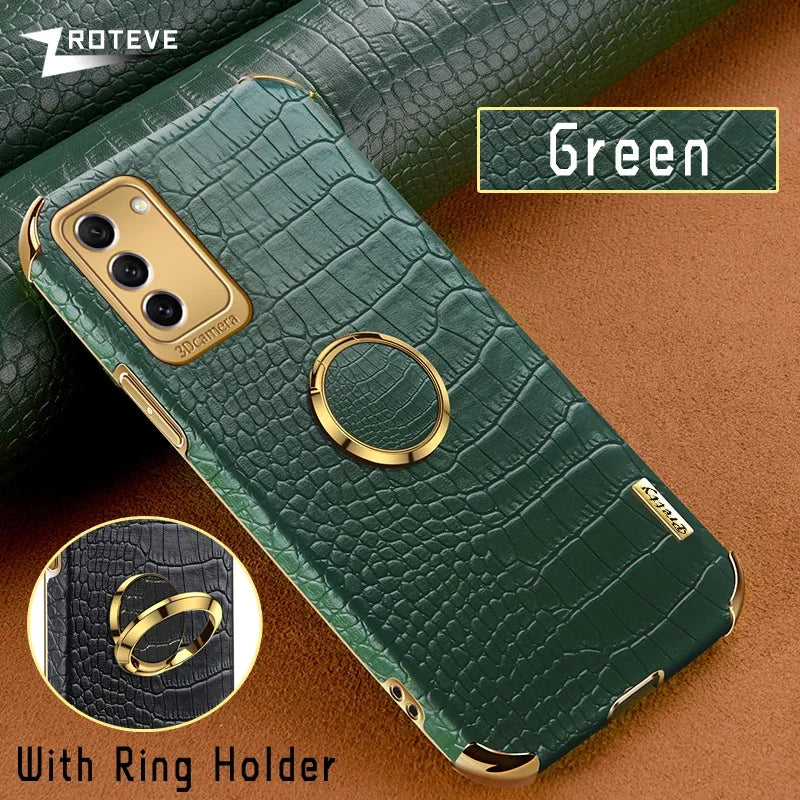 S25 Ultra Case ZROTEVE Crocodile Pattern Leather Cover For Samsung Galaxy S25 Edge S24 S23 FE S22 S21 Plus S24+ S25+ Phone Cases
