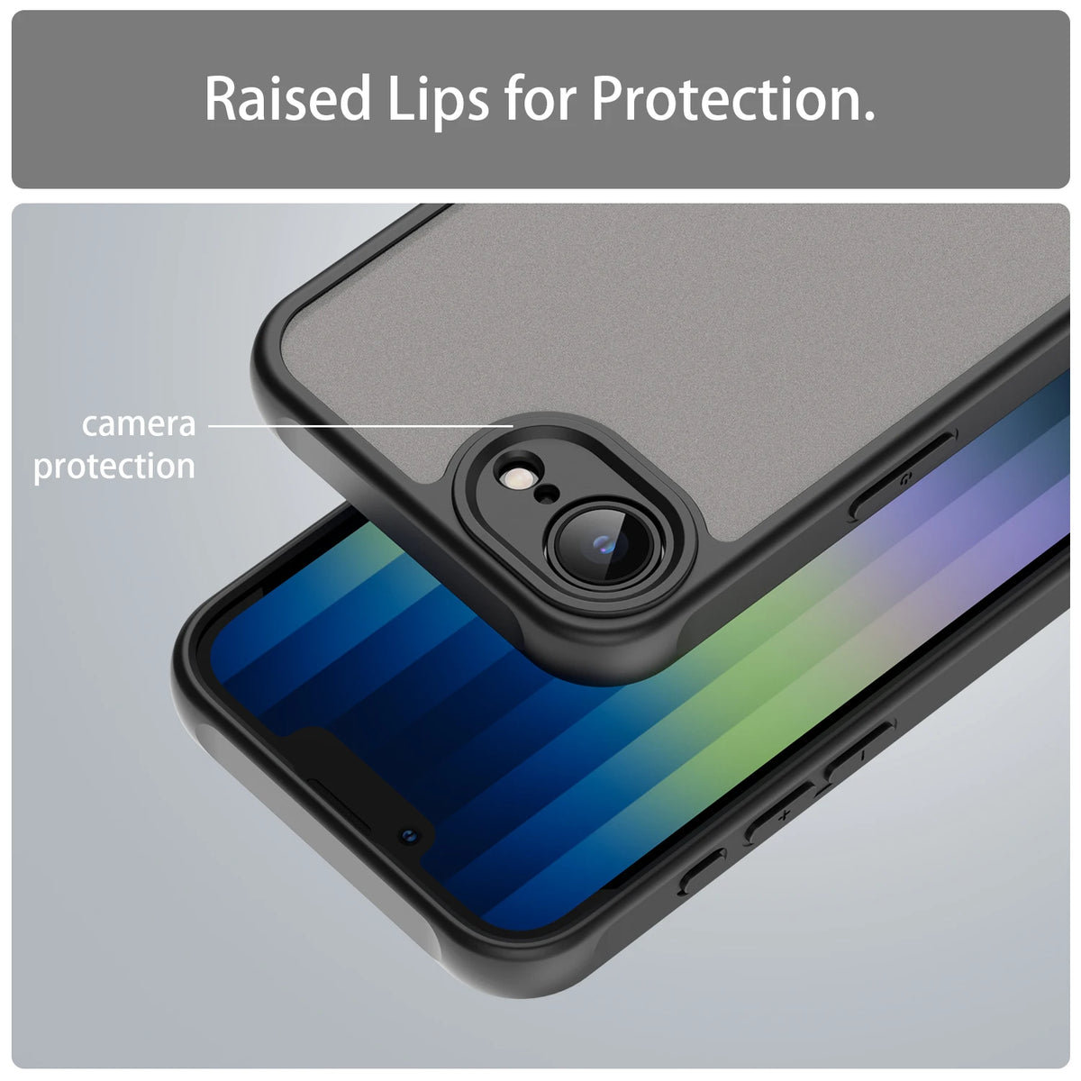 Suitable for iPhone 17e 16e camera full-inclusive protective case fashion translucent hard back soft edge phone case