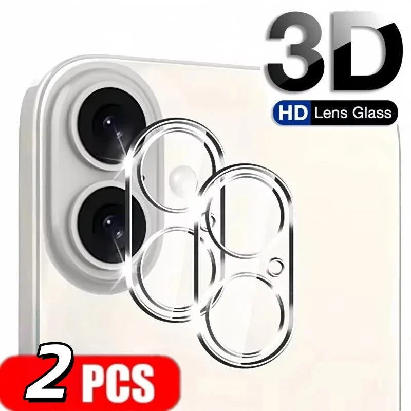 2PCS Camera Lens Glass For iPhone 17 Air 16 Pro Max 16 Plus 15 14 11 13 12 Mini HD Clear Lens Protective Glass For iPhone 16 Pro