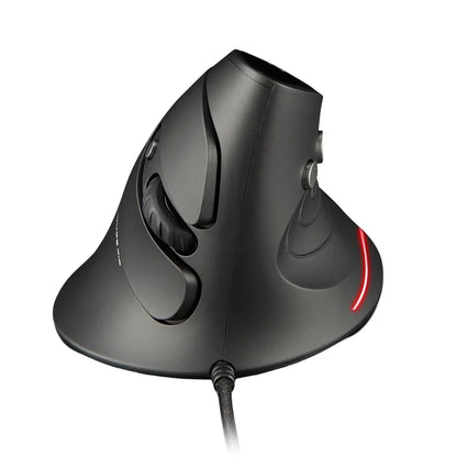 ZELOTES T-30 Vertical Optical Mouse Wired Upright Mouse USB Wired Gaming Mouse 6 Keys Ergonomic Mice with 3200 DPI for PC Laptop