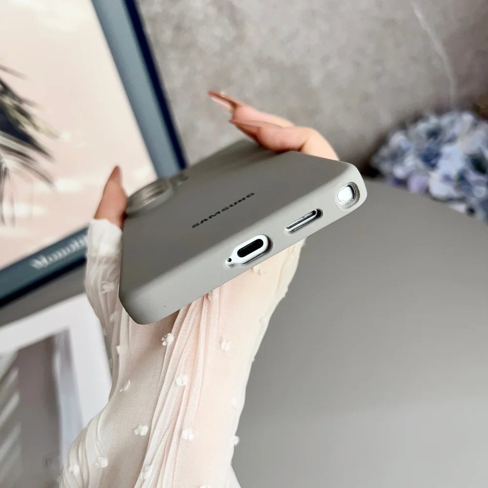 For Samsung Galaxy S26 S25 S26Plus S26Ultra Edge S24 S23 S22Ultra FE Case Soft Original Liquid Silicone Shockproof Phone Cover