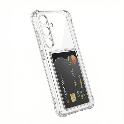 Clear Shockproof Silicone Phone Case For Samsung Galaxy S26 S25 S24 S23 S22 S21 Plus S20 FE Note 20 Ultra Card Slot Back Cover