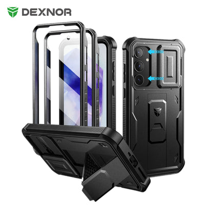 Dexnor Case For Samsung Galaxy A55 Case 6.6 inch Full Body Rugged Cover with Camera Cover & Built-in Screen Protector Kickstand