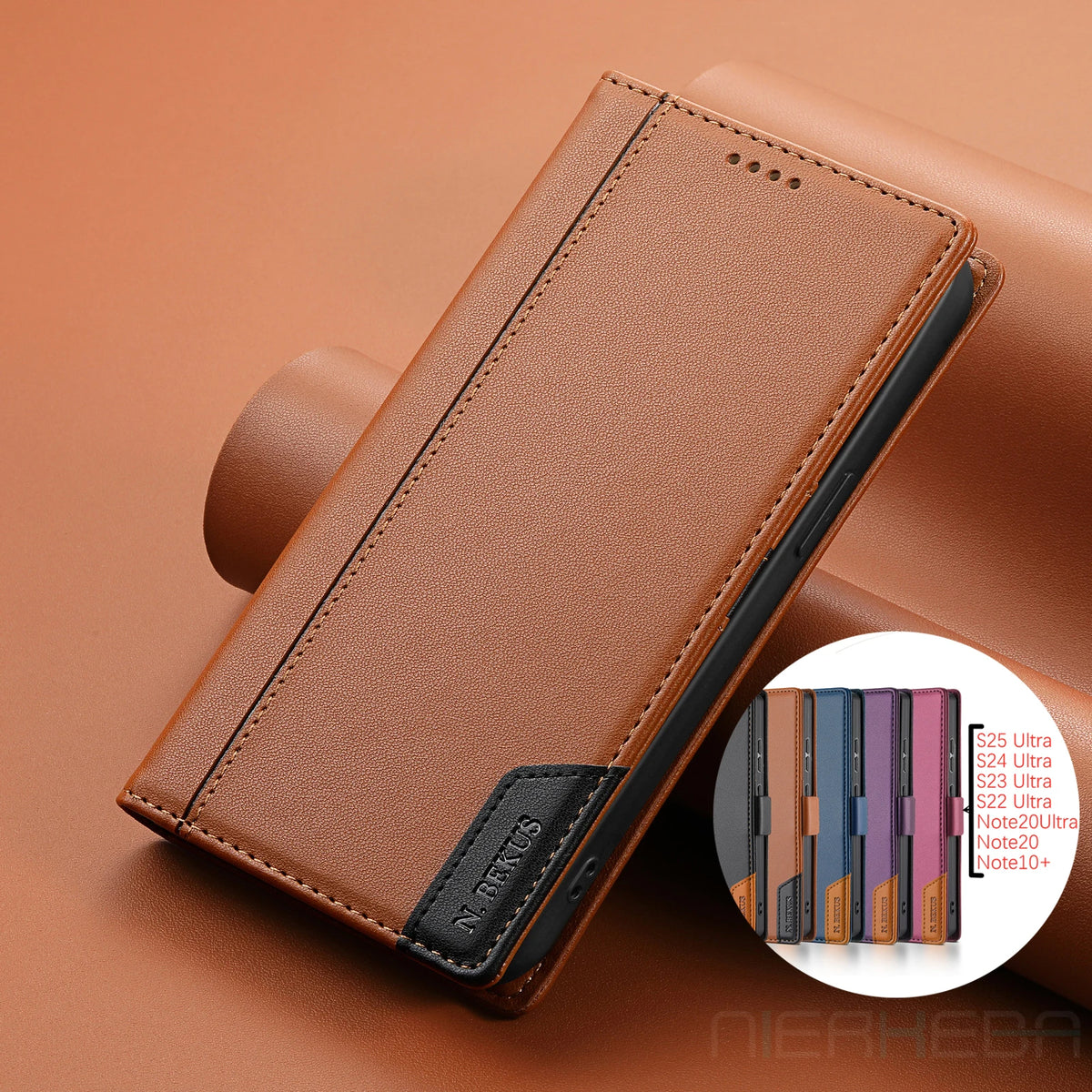 Magnetic Flip Leather Case For Samsung Galaxy S26 S25 Edge S24 S23 Ultra S22 S21 FE S20 S10 Plus Note20 A17 A16 A56 Wallet Cover