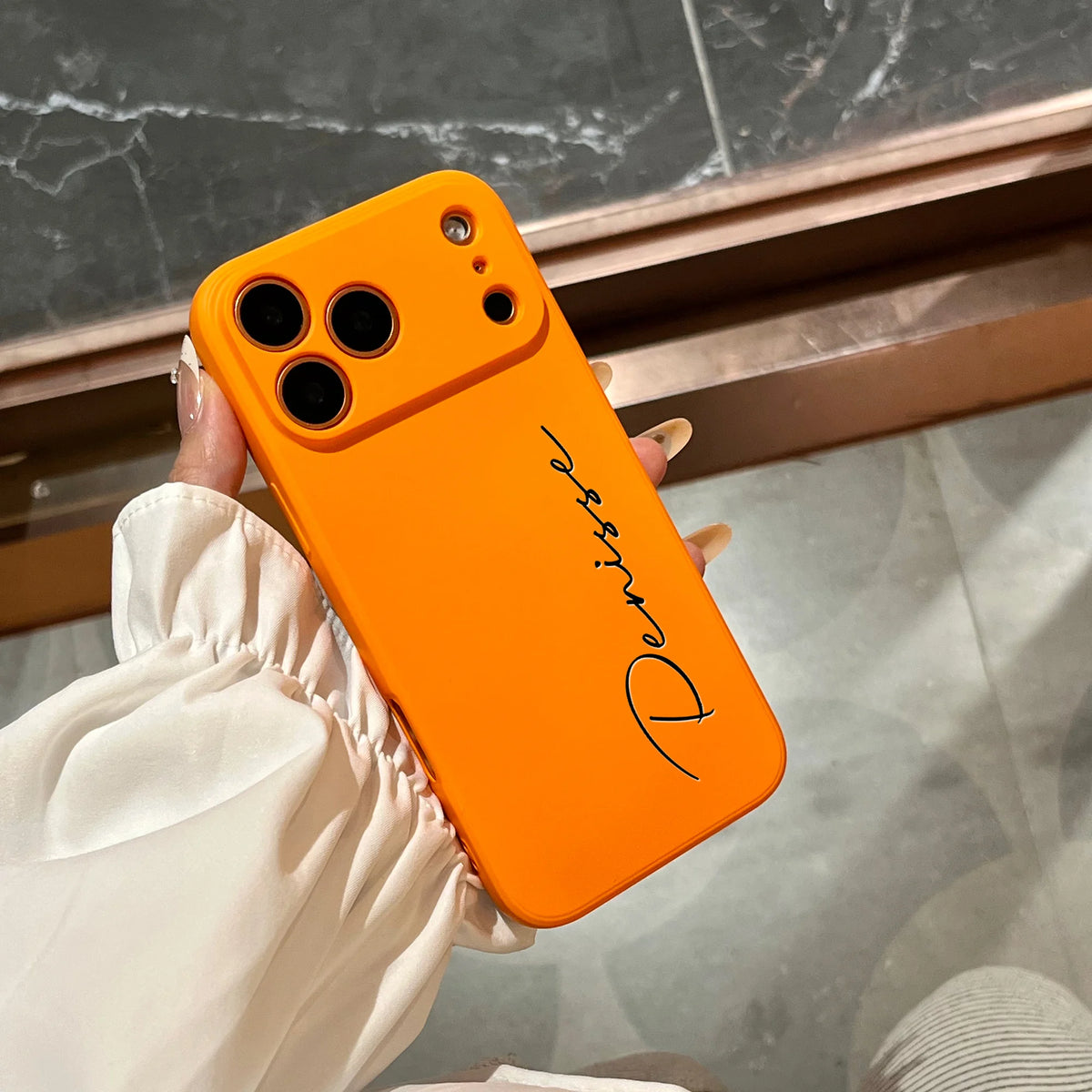 Personalized Custom Letters Name Colorful Soft Liquid Silica Gel Phone Case For iPhone 11 12 13 14 15 16 17 18 Pro Max 17Air