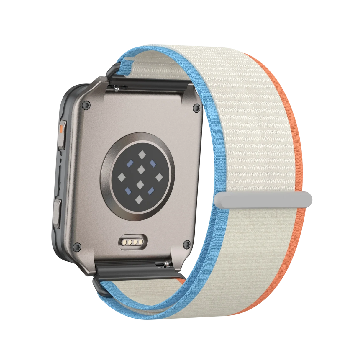 For Garmin Venu X1 Watch Strap Nylon Two-Section Wristband Smart Breathable Metal Mid-Ring Loop Replacement Watch Strap
