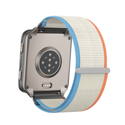 For Garmin Venu X1 Watch Strap Nylon Two-Section Wristband Smart Breathable Metal Mid-Ring Loop Replacement Watch Strap