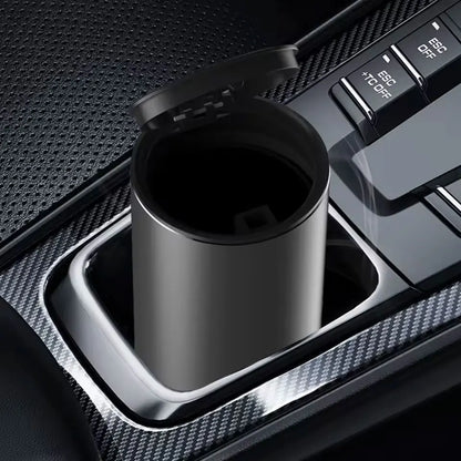 2026 Automobile Trash Alloy Trash Can Trash Basket Trash Can Storage Box Storage Rack Auto Supplies Office Desk Mini Trash Can