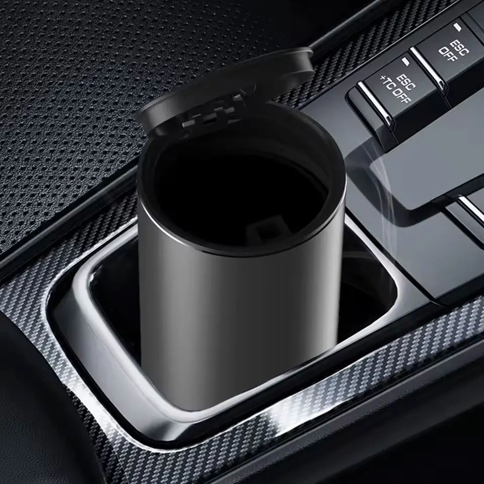 2026 Automobile Trash Alloy Trash Can Trash Basket Trash Can Storage Box Storage Rack Auto Supplies Office Desk Mini Trash Can