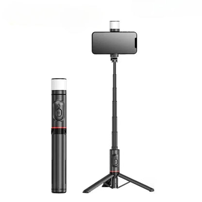 Foldable Bluetooth Selfie Stick Wireless Tripod with Shutter Monopod for iPhone 15 14 Samsung S24 S23 Live Photography Video
