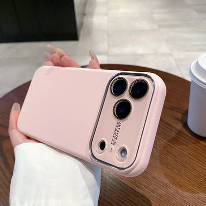 Original Liquid Glass Full Camera Protect Case For IPhone 17 Air 16 15 14 Plus 13 12 17 Pro Max ShockProof Soft Silicone Cover