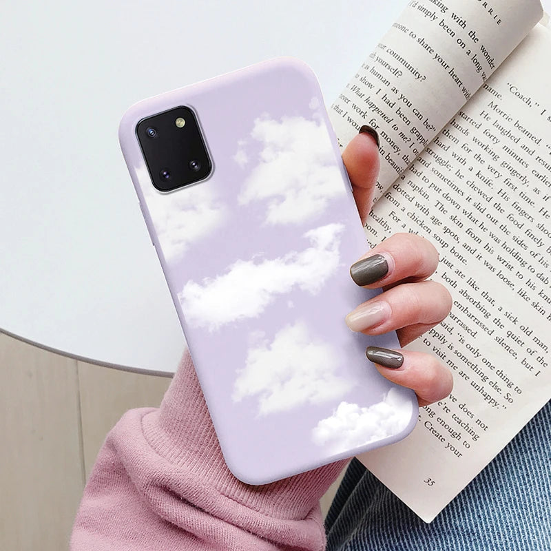 Soft Case For Samsung Galaxy Note 10 Lite Phone Cover Cute Flowers Butterfly Fundas TPU Coque For Samsung Note 10 Lite Bumper
