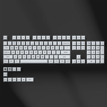 115 Keys Grey Fog Transparent Clear Keycaps Crystal PC Keycap RGB Shine Through Key Cap MDA Profile for MX Switch Keyboard