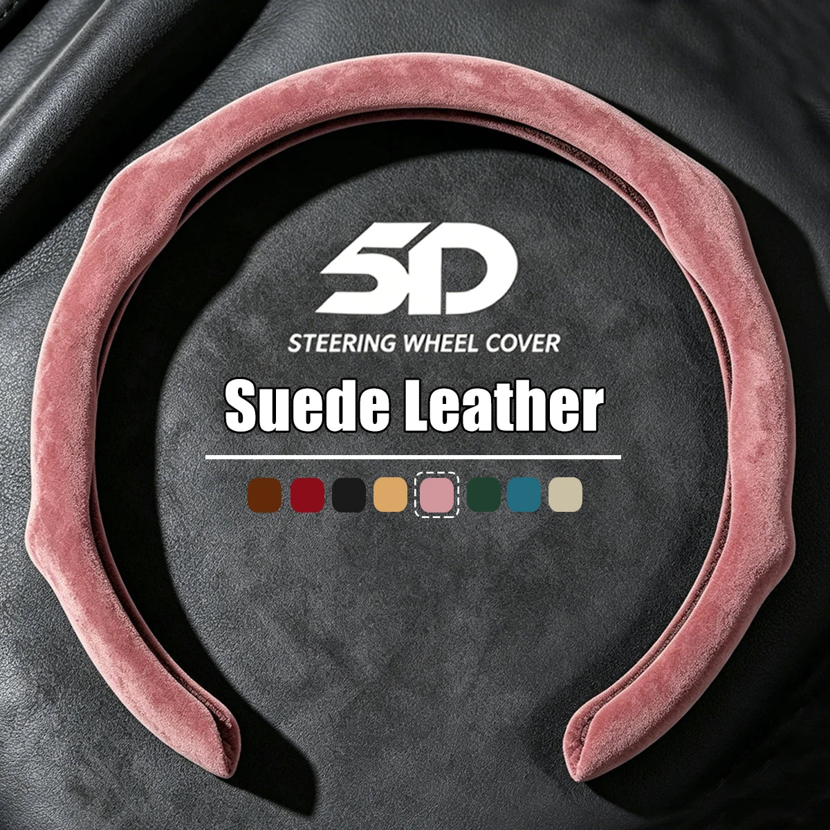 Premium Non-slip Suede Leather Car Steering Wheel Cover Booster Cover For Geely Coolray Boyue Okavango  Icon Emgrand X7 EX5