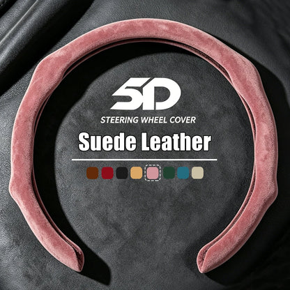 Premium Non-slip Suede Leather Car Steering Wheel Cover Booster Cover For Geely Coolray Boyue Okavango  Icon Emgrand X7 EX5