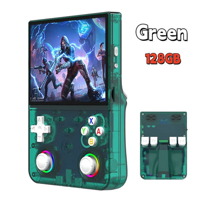New R36 Ultra X Handheld Retro Video Game Console IPS Screen 128GB Games Portable Pocket Player with Linux System