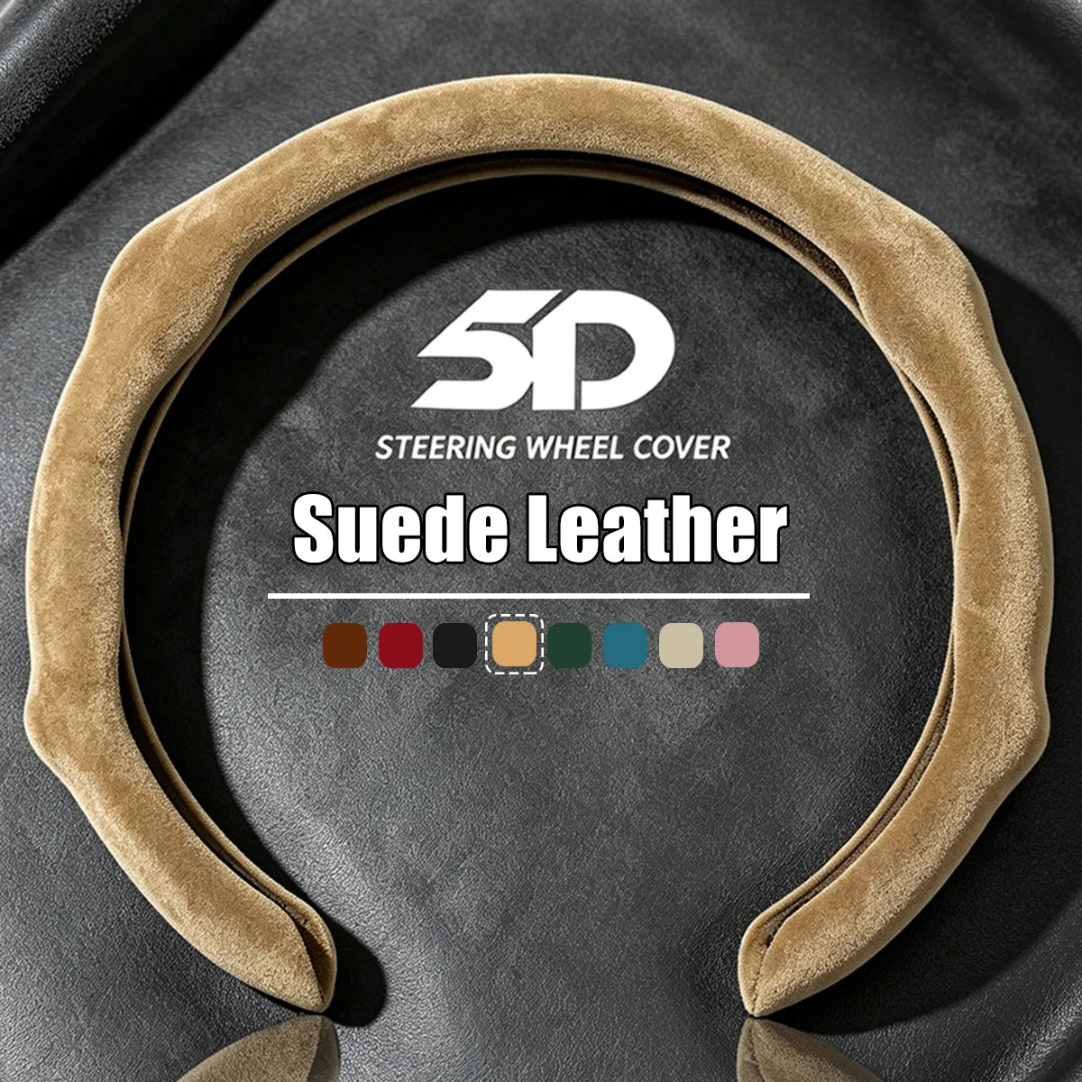 Premium Non-slip Suede Leather Car Steering Wheel Cover Booster Cover For Geely Coolray Boyue Okavango  Icon Emgrand X7 EX5