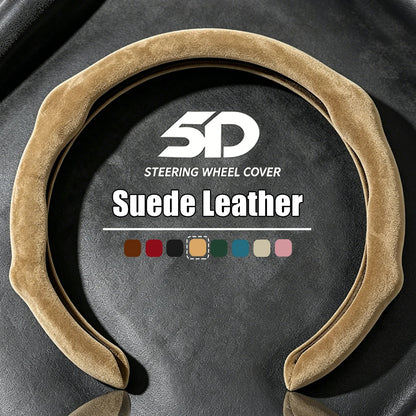 Premium Non-slip Suede Leather Car Steering Wheel Cover Booster Cover For Geely Coolray Boyue Okavango  Icon Emgrand X7 EX5