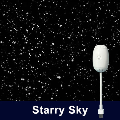 USB Galaxy Projector Light Car Roof Ambient Light Adjustable Focus Car Atmosphere Projection Lamp Romantic Room Star Night Light