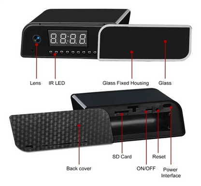 Mini Wireless WiFi Camera Ultra HD Digital Clock Cameras With Night Vision Motion Detection Remote Viewing Recorders for Home