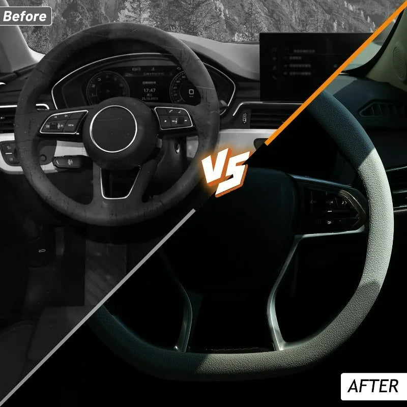 Car Steering Wheel Cover Universal for Round & D-Shaped 32cm Wheels Comfort Grip All Seasons Silicone Non-Slip Sweat-Absorbent