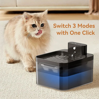 ROJECO Automatic Cat Water Fountain Wireless Pet Water Dispenser For Dog Cat 2.2L Infrared Sensor Smart Pet Drinkier Accessories