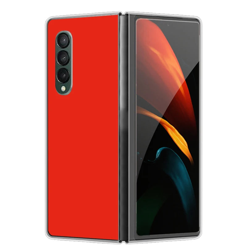 Case For Galaxy Z Fold 7 6 5 3 4 2 Transparent Hard Folding Luxury Painted For Samsung Z Fold 7 Fold Special Fold2 Clear Cover