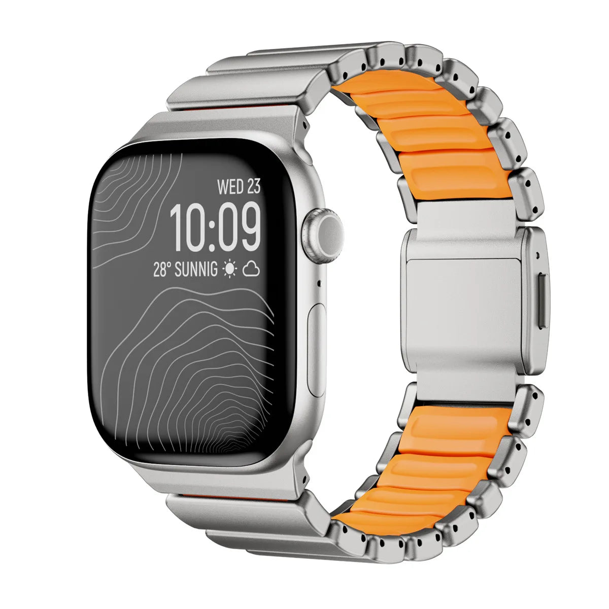 Stainless Steel+Silicone Magnetic Strap for Apple Watch Ultra 3/2 49mm Series 11 10 46mm Band for Iwatch 9 8 7 6 SE 5 45mm 44mm