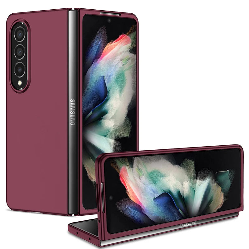 For Z Fold 5 3 2 1 Case Samsung Z Fold 4 Anti-Fingerprint Shockproof Full Protection Cover Case Black Green Purple