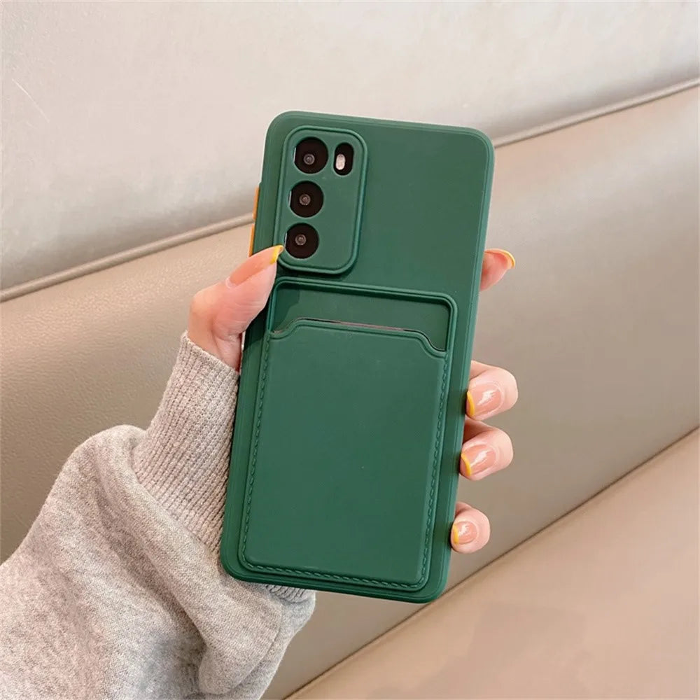 TPU Soft Silicone Card Slot Wallet Case For SamSung S26 S25 S24 S23 S22 S21 FE Plus Ultra Note 20 A54 A34 A24 A15 A25 A35 A55
