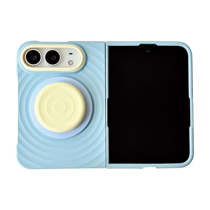 Case For Apple iPhone Duo For Foldable iPhone Duo For Magsafe With  Magnetic Ring Ripples Stand Luxury Silicone Ripples Cover
