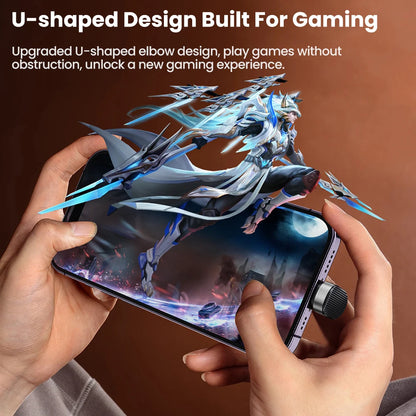 Toocki 180 degree USB C to Lightning Cable for iPhone 14 13 12 Pro Max PD 20W Fast Charging Lightning Cable 90 Degree Gaming