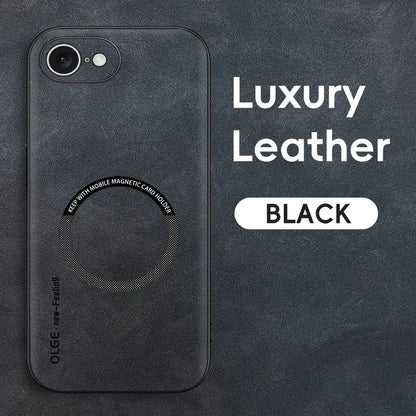 Magnetic Retro Leather Soft Case For iPhone 16E 17E iPhone16E iPhone17E 5G Wireless Charging Phone Case Cover