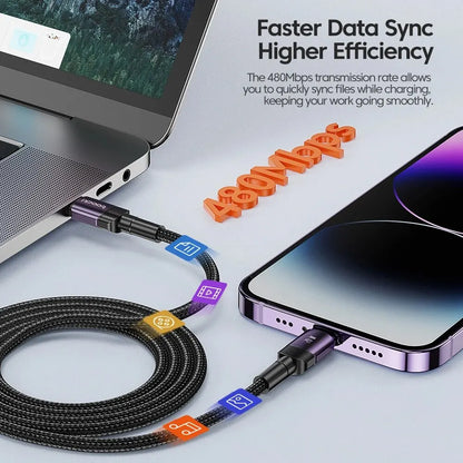 Toocki PD 20W USB C To Lightnin Cable For iPhone 15 14 13 12 11 Pro XS 8 Type C To Lightning Cable Data Wire Fast Charging Cable