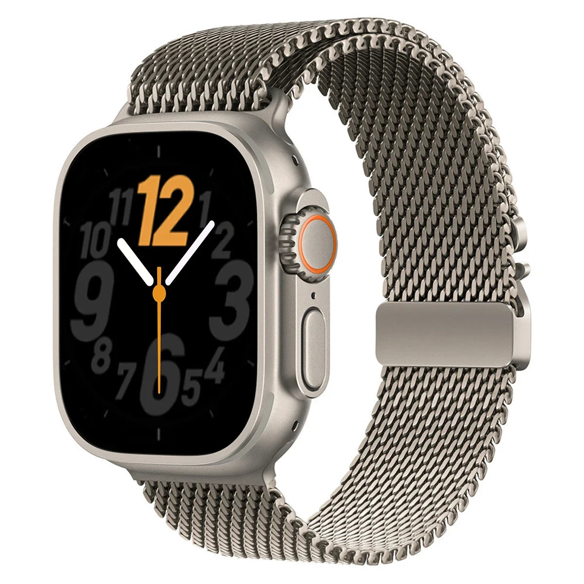 Official Titanium Milanese Loop Band for Apple Watch Bands Ultra 2/Ultra 49mm 46mm 45mm 44mm 42mm Parachute-style Strap Bracelet