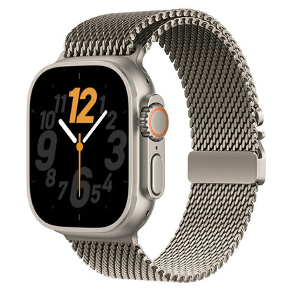 Official Titanium Milanese Loop Band for Apple Watch Bands Ultra 2/Ultra 49mm 46mm 45mm 44mm 42mm Parachute-style Strap Bracelet