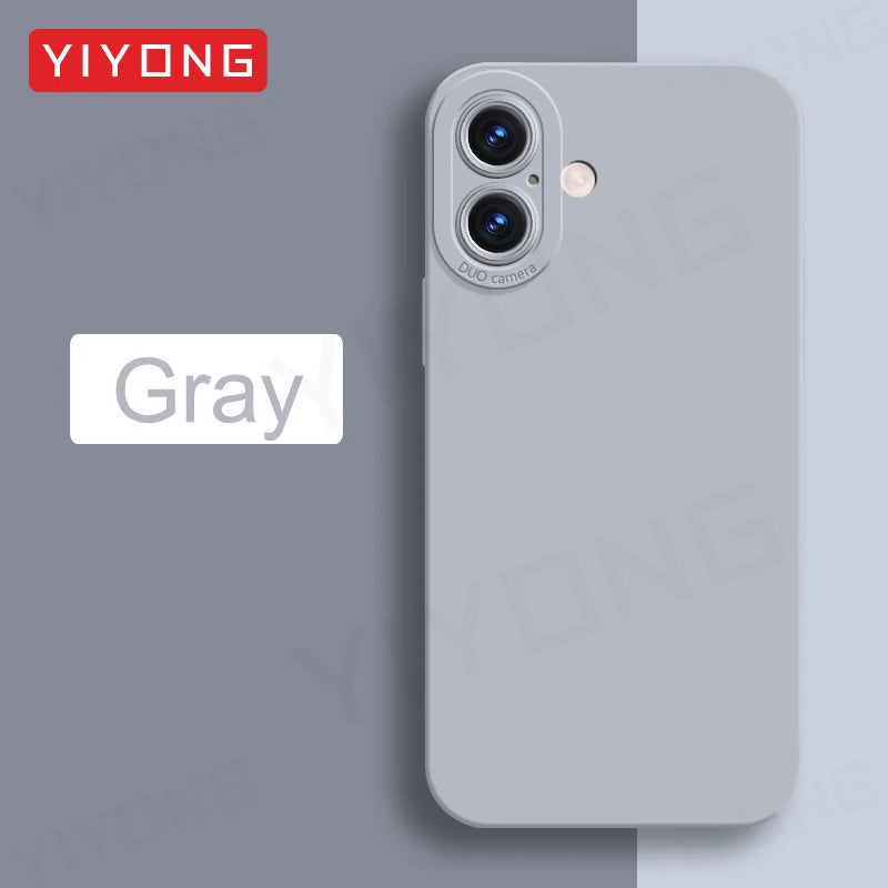 For iPhone16 YIYONG Silky Liquid Silicone Soft Cover For iPhone 16 15 14 12 13 Pro Max iPhone15 Plus iPhone13 Mini SE Phone Case