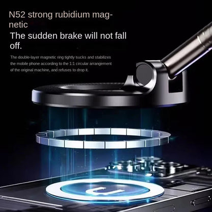 Vacuum Magnet Bracket Upgraded Version Multi-angles Adjustment Strong Magnetic Suck Design Foldable Car Navigation Phone Holder