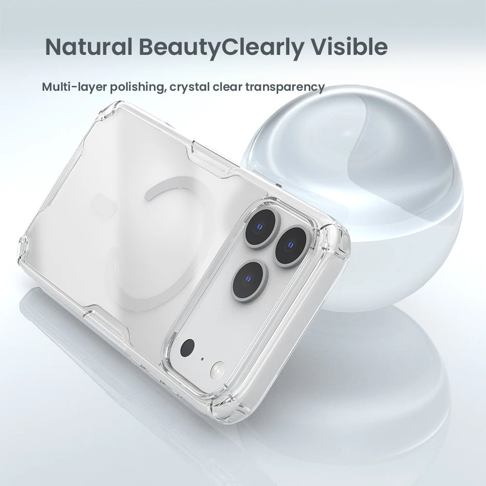 Nillkin For iPhone 18 Pro Max 17 Pro Max 16 Pro Max 16 Plus Nature Pro Magnetic Transparent TPU Phone Case
