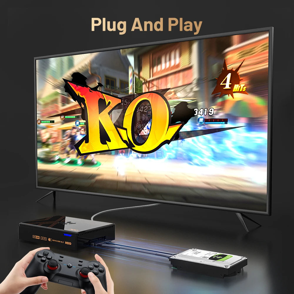 Kinhank Retro Video Game Consoles Super Console X5 PRO Plug and Play 320G/4TB with 16000 Games for PS2/WII/SS/DC/N64