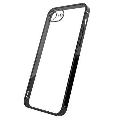 Case For IPhone 17E 16E Simple Transparent Frosted Electroplated Frame Ultra-thin Silicone Cover For 17e 16e Shockproof Funda