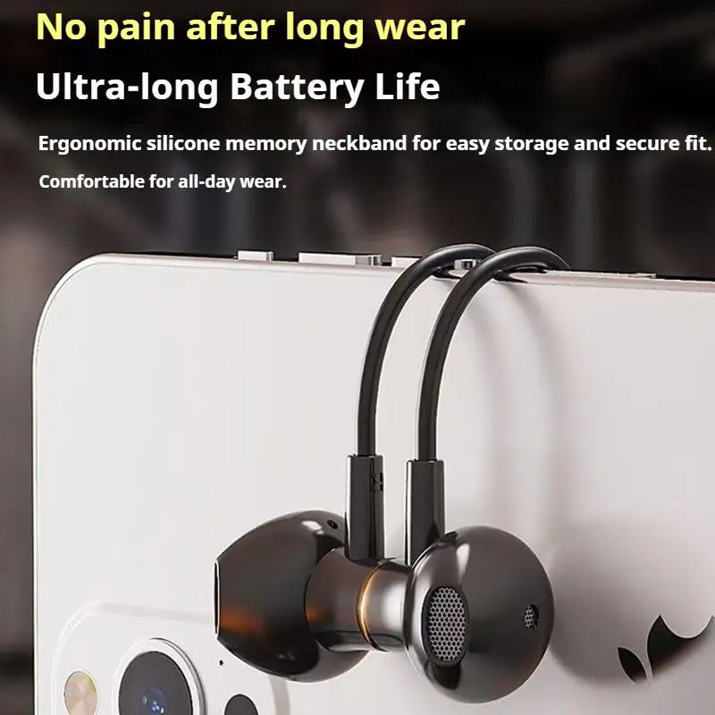 Super Power Wireless Headphones HIFI Sound Bluetooth Earphones Neckband Magnetic Earbuds Waterproof Sports Headsets with HD Mic