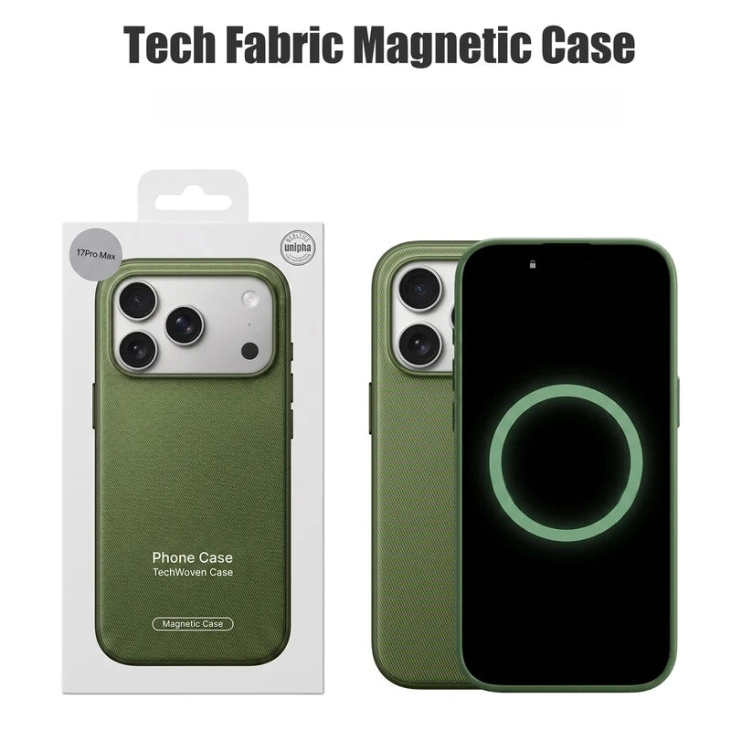Original Technology Woven for Magsafe Magnetic Phone Case for IPhone 18 Promax 17 16 15 14 13 Pro Max Animation Shockproof Cover