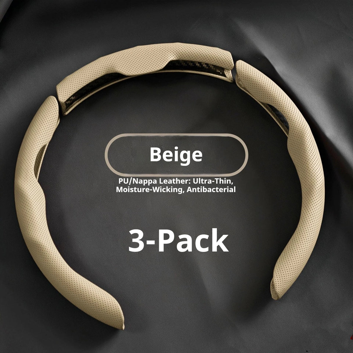 Car In Vehicle Nappa Leather Steering Wheel Cover Universal For Men And Women All Seasons Nonslip Sweatabsorbing Wearresistant