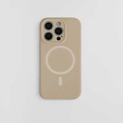 Magnetic Solid Color Liquid Silicone MagSafe Phone Case for iphone 17Pro Max 16 15 15Pro 14 13 Skin Feel Wireless Charging Cover
